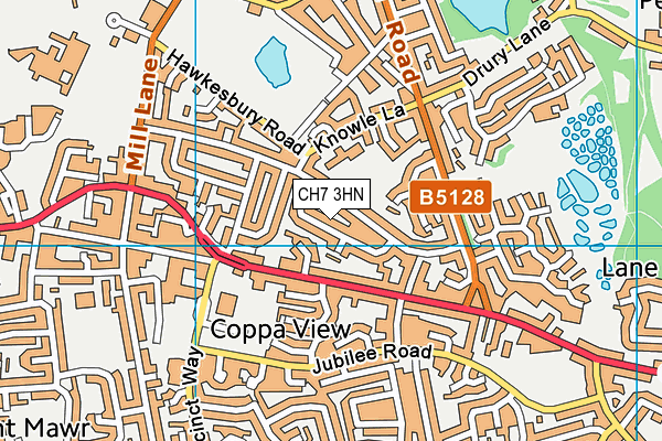 CH7 3HN map - OS VectorMap District (Ordnance Survey)