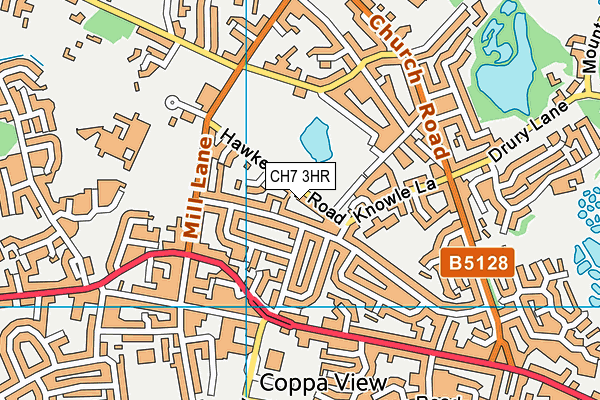 CH7 3HR map - OS VectorMap District (Ordnance Survey)