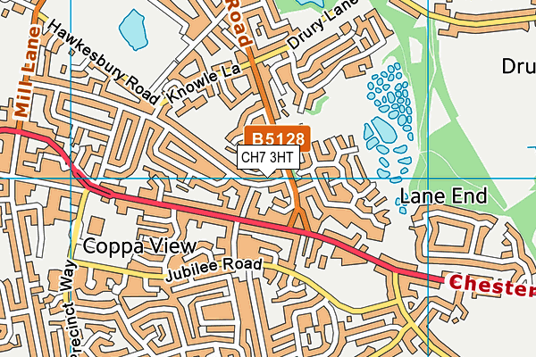 CH7 3HT map - OS VectorMap District (Ordnance Survey)