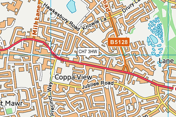 CH7 3HW map - OS VectorMap District (Ordnance Survey)