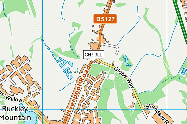 CH7 3LL map - OS VectorMap District (Ordnance Survey)