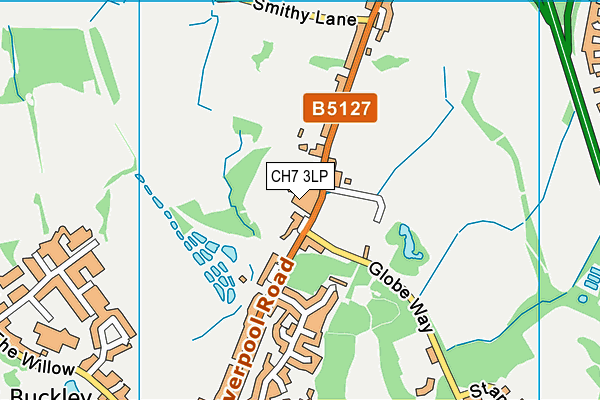 CH7 3LP map - OS VectorMap District (Ordnance Survey)