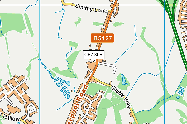 CH7 3LR map - OS VectorMap District (Ordnance Survey)