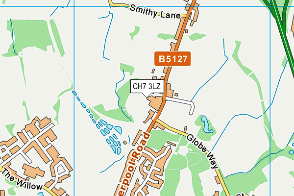 CH7 3LZ map - OS VectorMap District (Ordnance Survey)