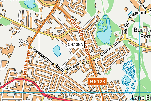 CH7 3NA map - OS VectorMap District (Ordnance Survey)