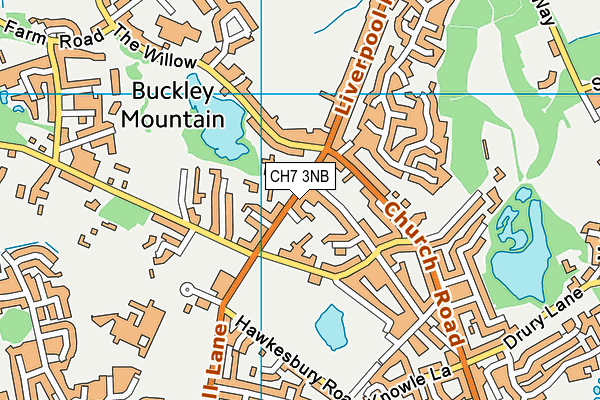 CH7 3NB map - OS VectorMap District (Ordnance Survey)