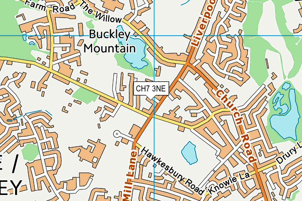 CH7 3NE map - OS VectorMap District (Ordnance Survey)