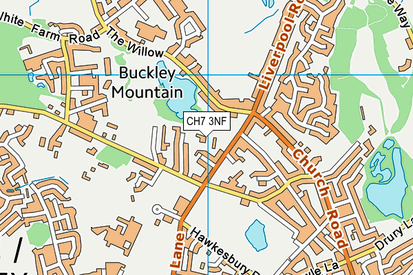 CH7 3NF map - OS VectorMap District (Ordnance Survey)