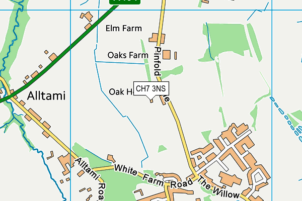 CH7 3NS map - OS VectorMap District (Ordnance Survey)