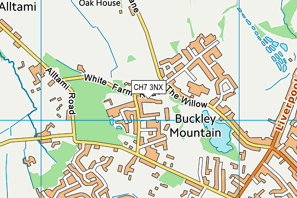 CH7 3NX map - OS VectorMap District (Ordnance Survey)