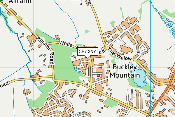 CH7 3NY map - OS VectorMap District (Ordnance Survey)