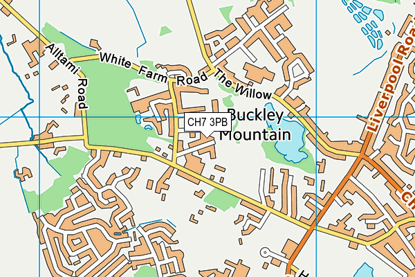 CH7 3PB map - OS VectorMap District (Ordnance Survey)