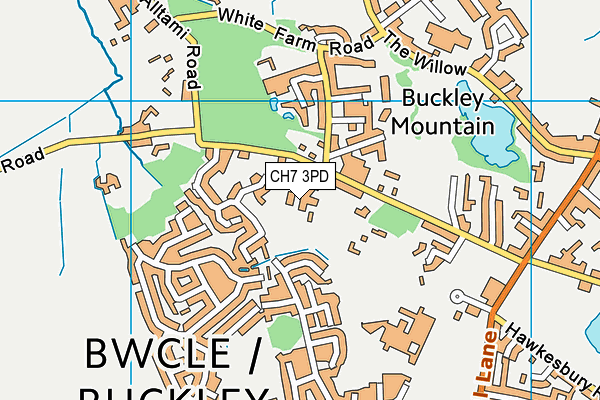 CH7 3PD map - OS VectorMap District (Ordnance Survey)