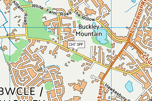 CH7 3PF map - OS VectorMap District (Ordnance Survey)