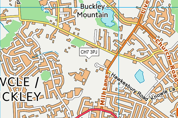 CH7 3PJ map - OS VectorMap District (Ordnance Survey)