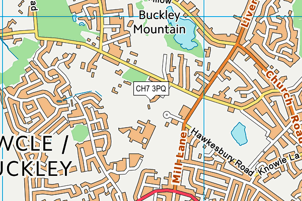 CH7 3PQ map - OS VectorMap District (Ordnance Survey)