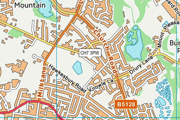 CH7 3PW map - OS VectorMap District (Ordnance Survey)