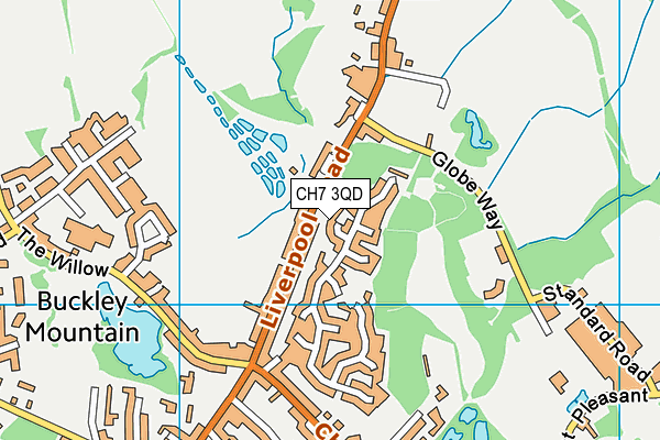 CH7 3QD map - OS VectorMap District (Ordnance Survey)