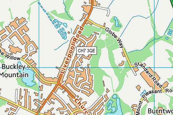 CH7 3QE map - OS VectorMap District (Ordnance Survey)