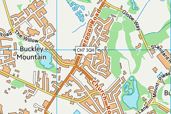 CH7 3QH map - OS VectorMap District (Ordnance Survey)