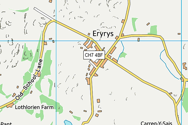 CH7 4BF map - OS VectorMap District (Ordnance Survey)