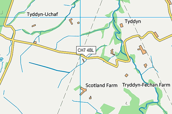 CH7 4BL map - OS VectorMap District (Ordnance Survey)