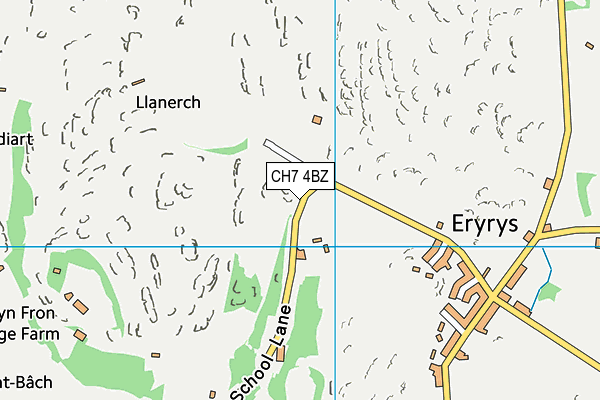 CH7 4BZ map - OS VectorMap District (Ordnance Survey)