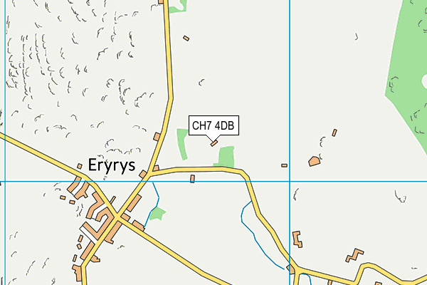 CH7 4DB map - OS VectorMap District (Ordnance Survey)