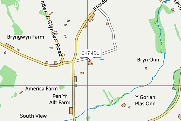 CH7 4DU map - OS VectorMap District (Ordnance Survey)