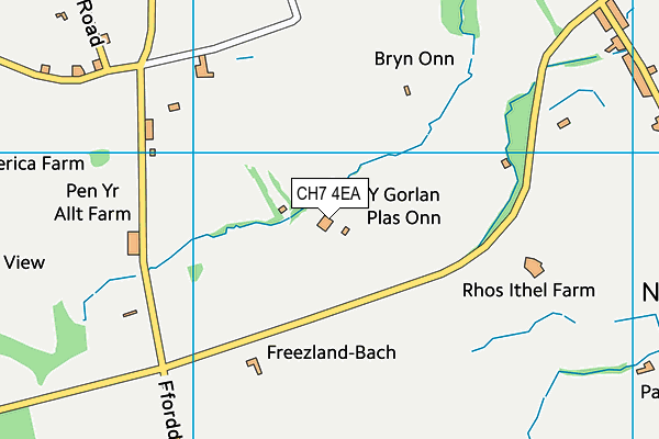 CH7 4EA map - OS VectorMap District (Ordnance Survey)