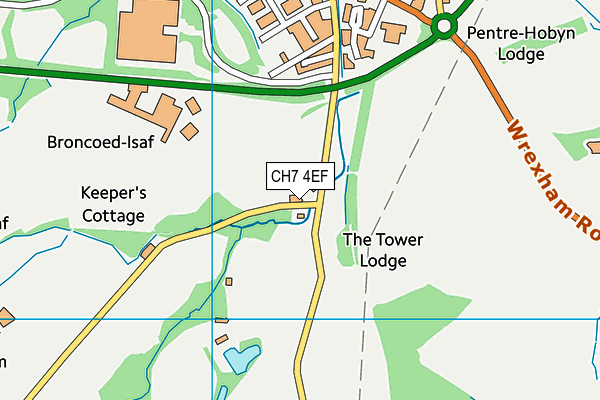 CH7 4EF map - OS VectorMap District (Ordnance Survey)