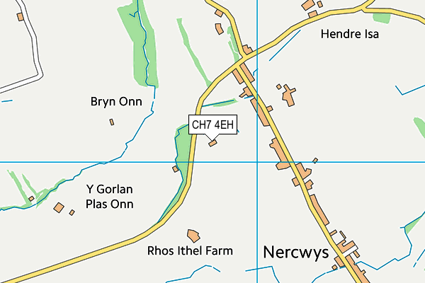 CH7 4EH map - OS VectorMap District (Ordnance Survey)