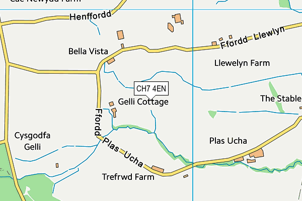 CH7 4EN map - OS VectorMap District (Ordnance Survey)