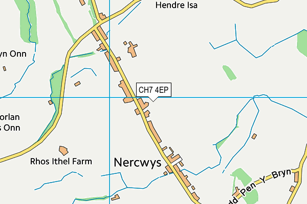 CH7 4EP map - OS VectorMap District (Ordnance Survey)