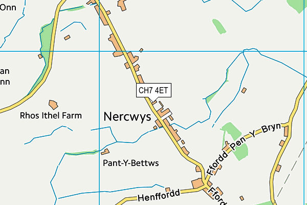 CH7 4ET map - OS VectorMap District (Ordnance Survey)