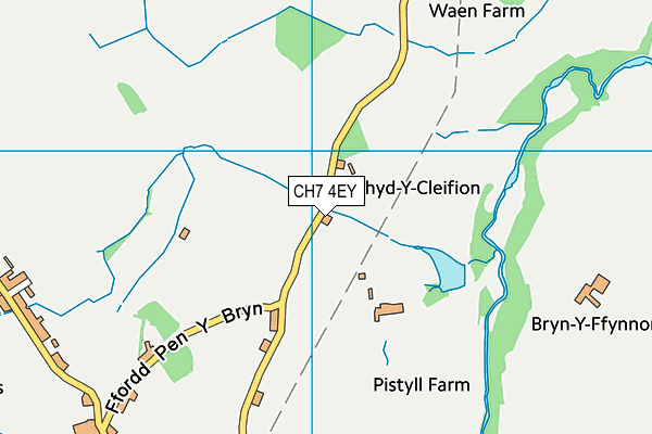 CH7 4EY map - OS VectorMap District (Ordnance Survey)