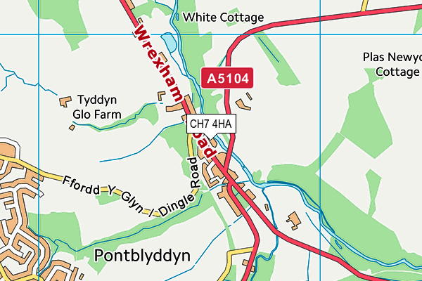 CH7 4HA map - OS VectorMap District (Ordnance Survey)