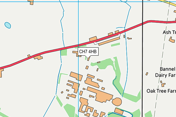 CH7 4HB map - OS VectorMap District (Ordnance Survey)