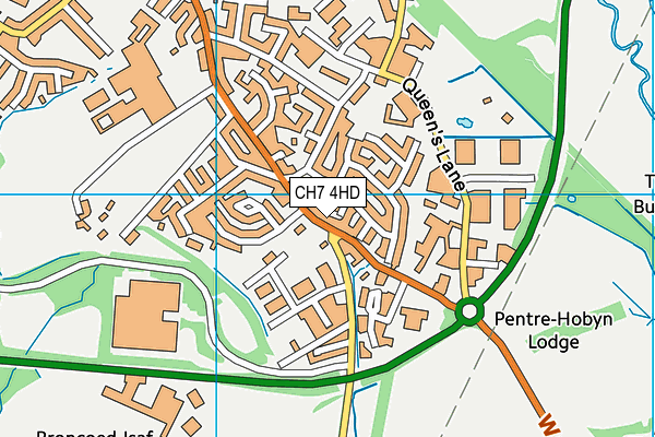 CH7 4HD map - OS VectorMap District (Ordnance Survey)