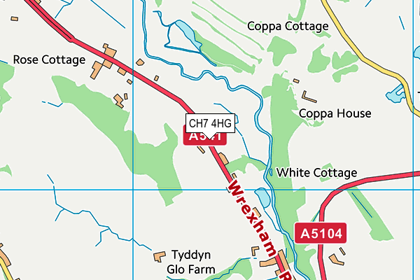 CH7 4HG map - OS VectorMap District (Ordnance Survey)