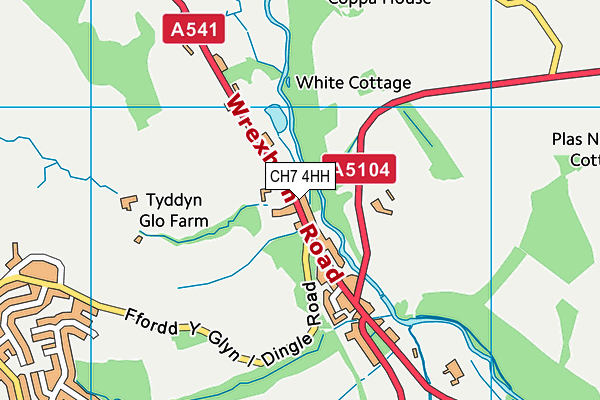 CH7 4HH map - OS VectorMap District (Ordnance Survey)