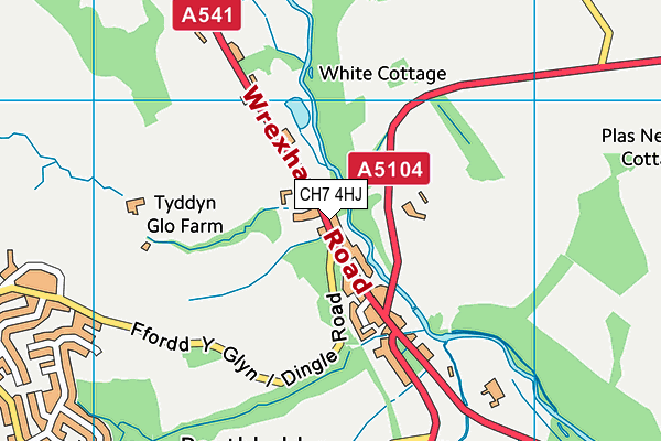 CH7 4HJ map - OS VectorMap District (Ordnance Survey)