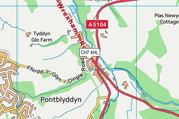 CH7 4HL map - OS VectorMap District (Ordnance Survey)