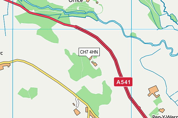 CH7 4HN map - OS VectorMap District (Ordnance Survey)