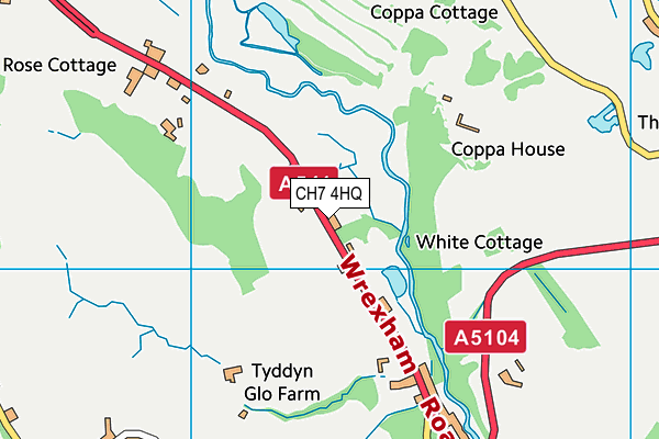 CH7 4HQ map - OS VectorMap District (Ordnance Survey)