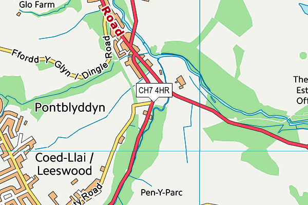 CH7 4HR map - OS VectorMap District (Ordnance Survey)