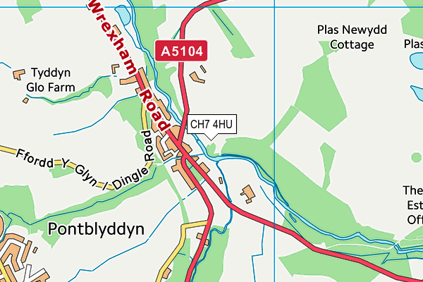 CH7 4HU map - OS VectorMap District (Ordnance Survey)