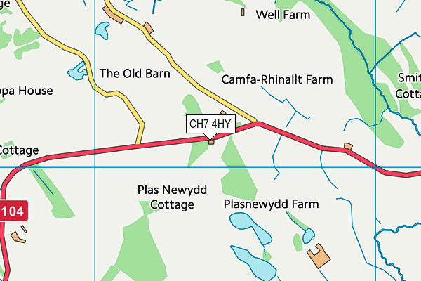 CH7 4HY map - OS VectorMap District (Ordnance Survey)