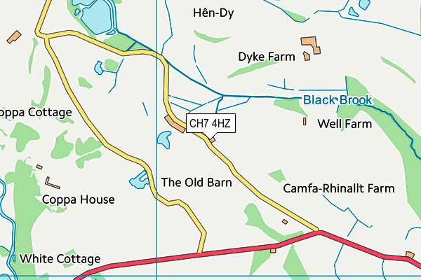 CH7 4HZ map - OS VectorMap District (Ordnance Survey)