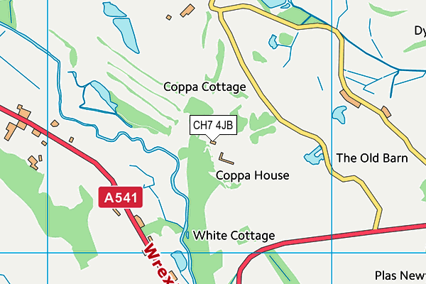 CH7 4JB map - OS VectorMap District (Ordnance Survey)